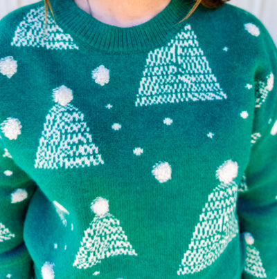 CHRISTMAS TREE POM SWEATER