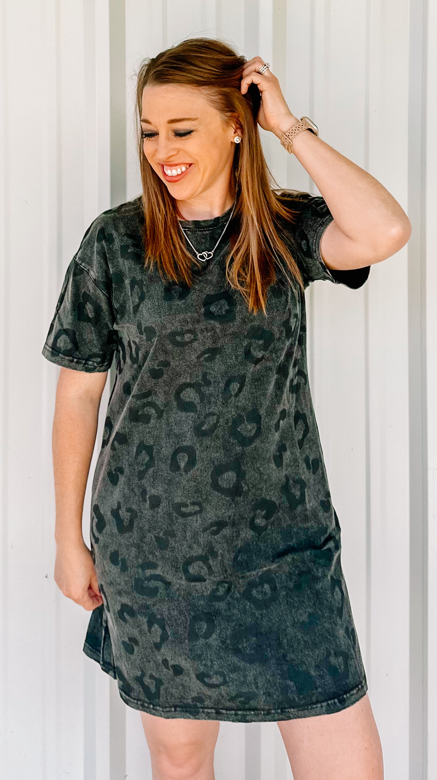 LEOPARD T-SHIRT DRESS