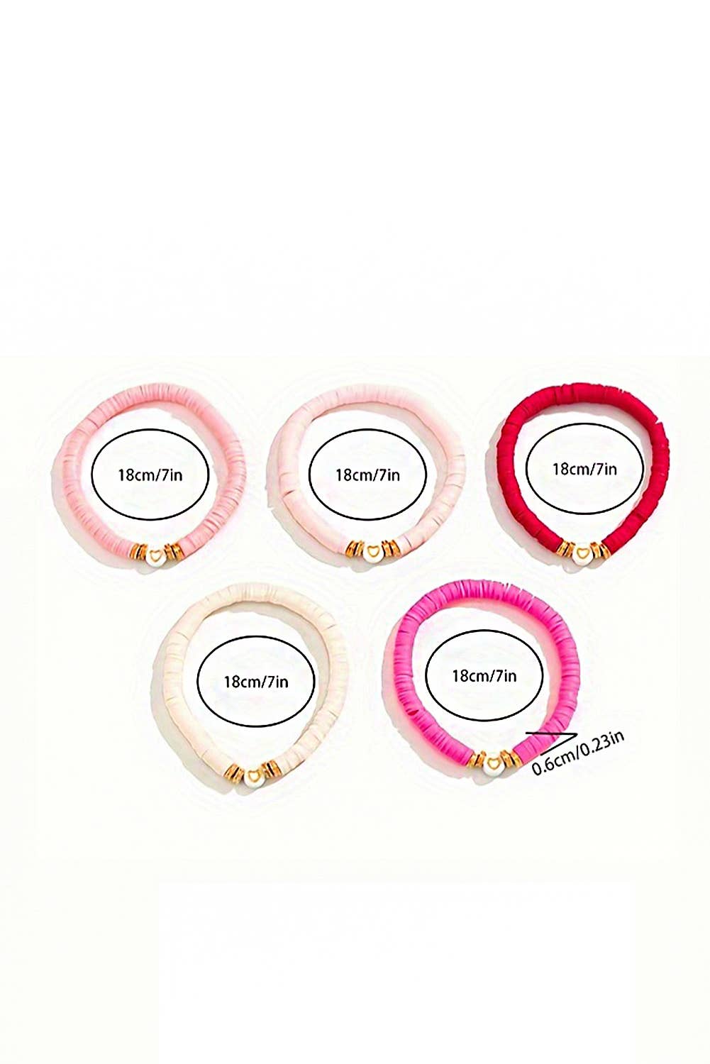 5 PACK VALENTINE BRACELETS