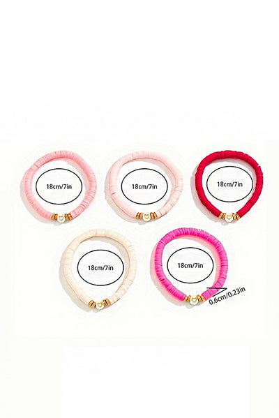 5 PACK VALENTINE BRACELETS