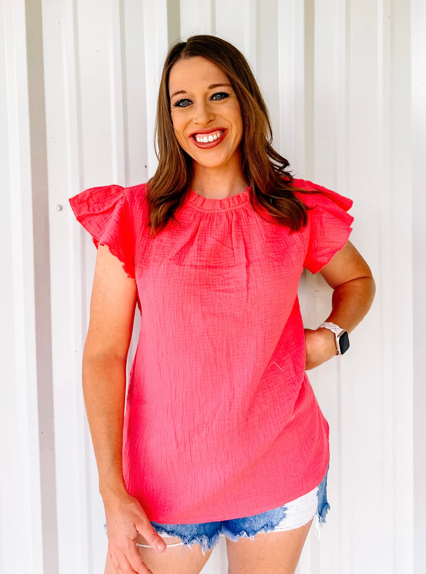 THE CYNTHIA TOP in Red