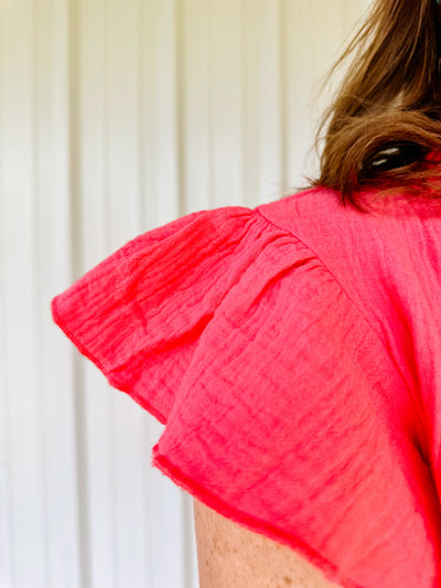 THE CYNTHIA TOP in Red