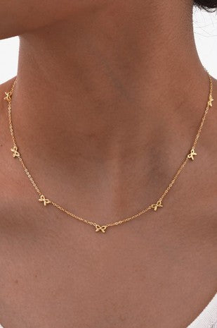 Golden Bow Necklace