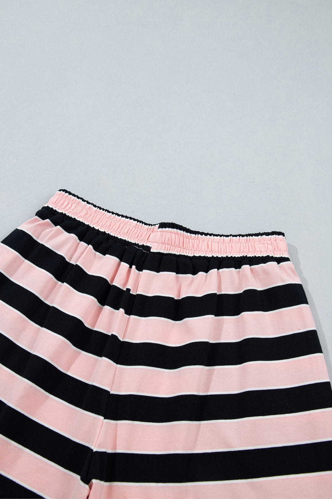 Stripe Oversized Long Sleeve Top & Shorts Set