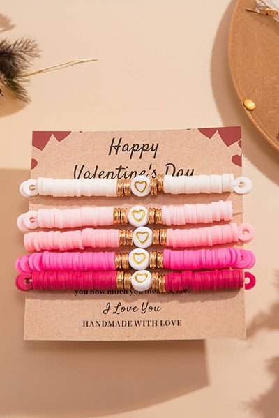 5 PACK VALENTINE BRACELETS