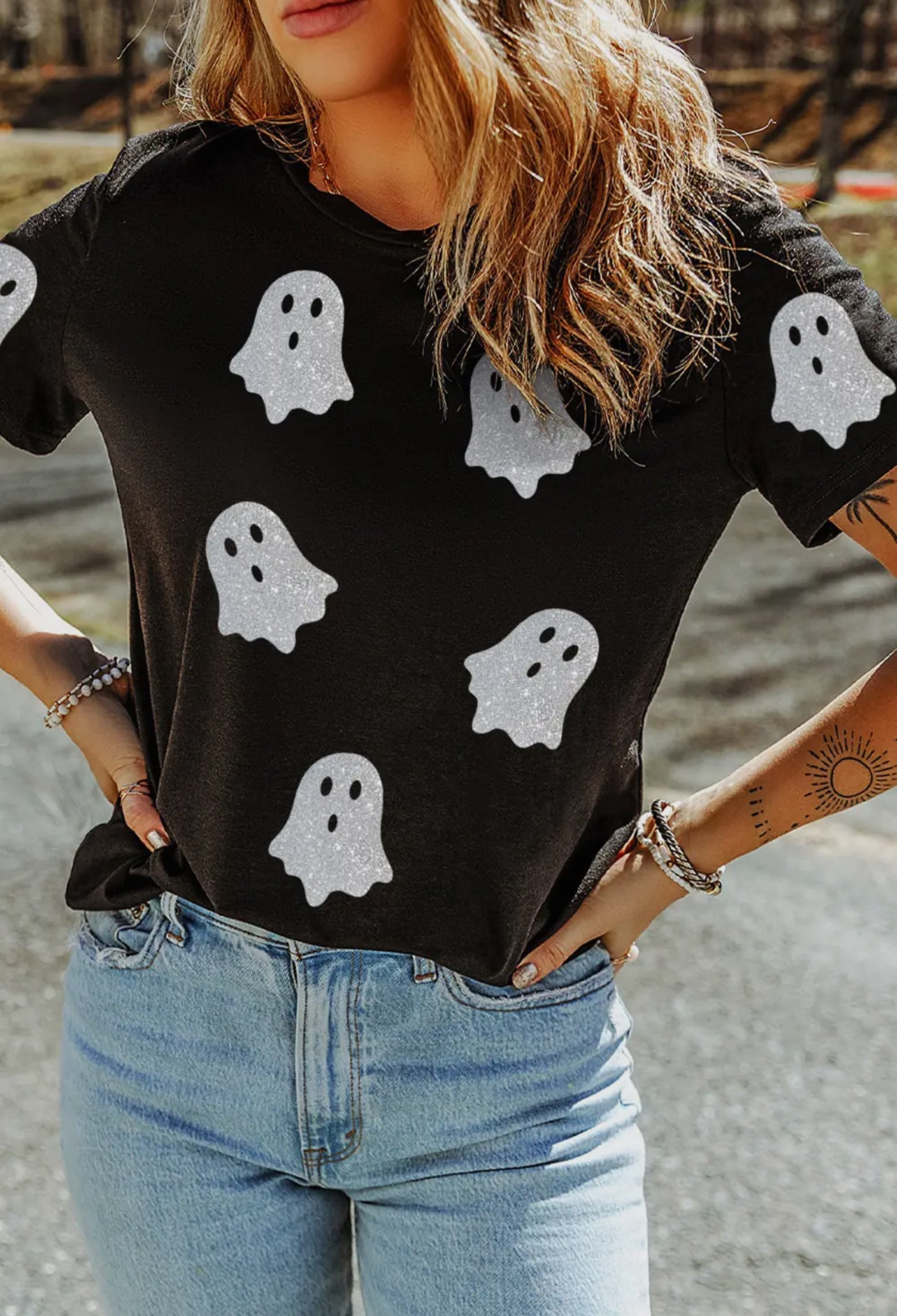 GLITTER GHOST TOP