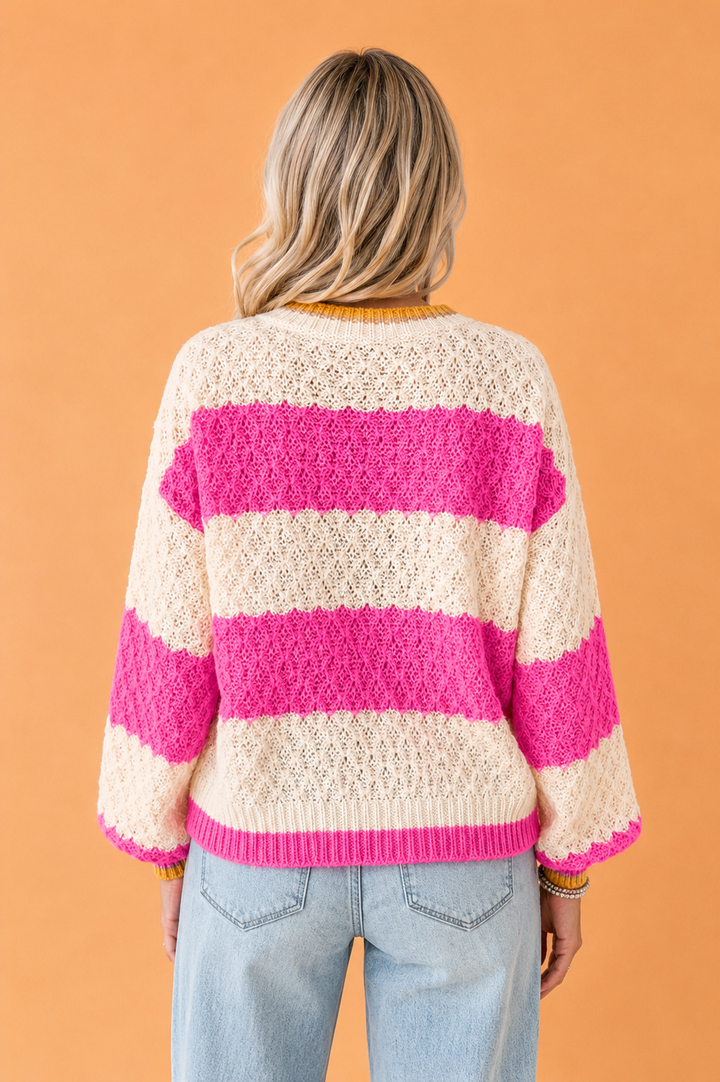 RASPBERRY CREAM SWEATER