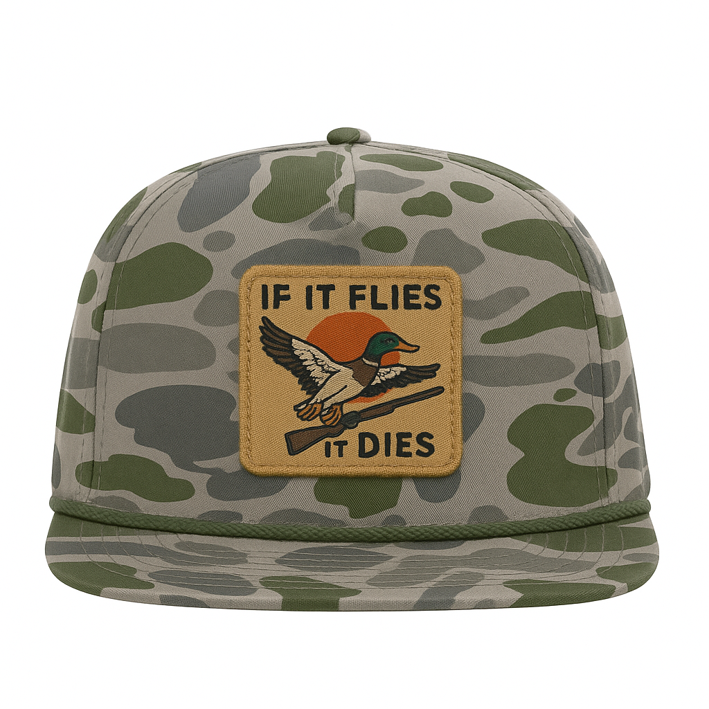 IF IT FLIES, IT DIES HAT: Duck Patch
