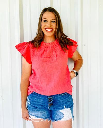 THE CYNTHIA TOP in Red