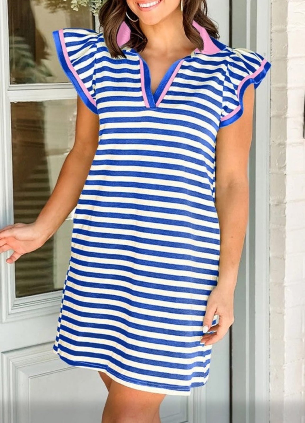 BLUE STRIPED DRESS