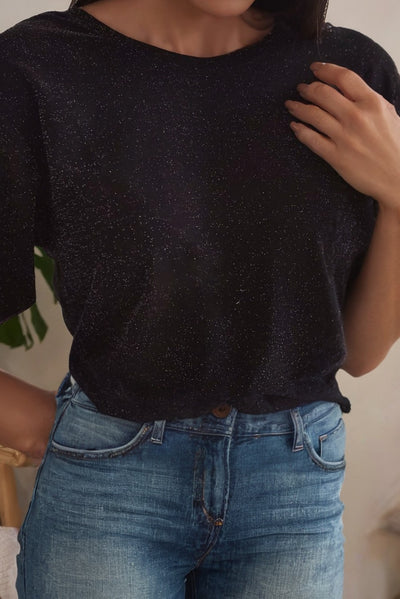 GLITTER BOW TOP