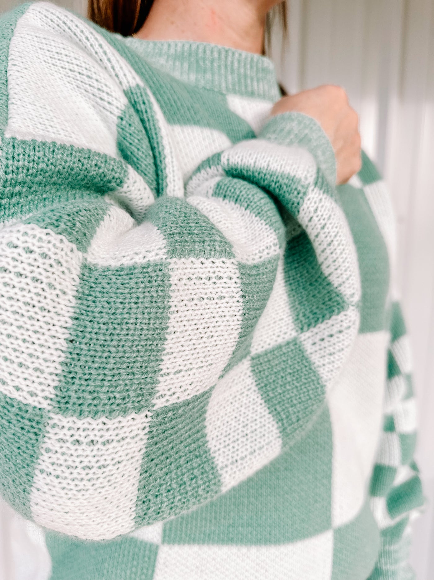 THE CHECKERED SWEATER - Green