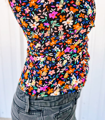 FLORAL FITTED BLOUSE