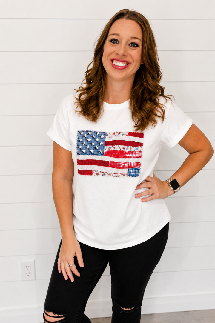 PATCHWORK USA TEE