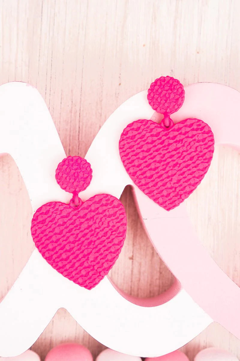 PINK HEART EARRINGS