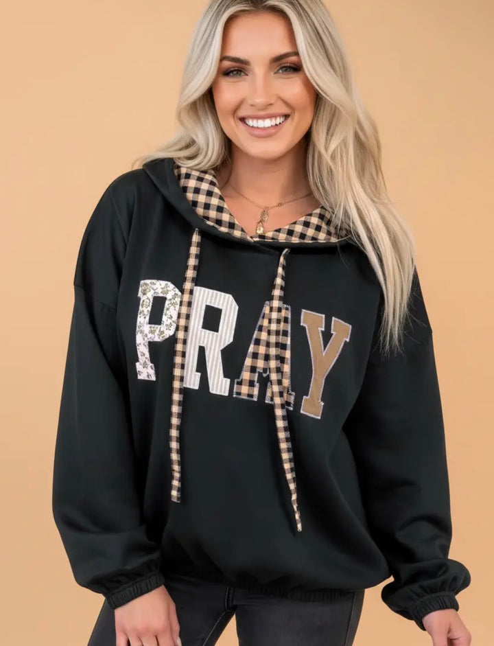 Pray Patchwork Hoodie