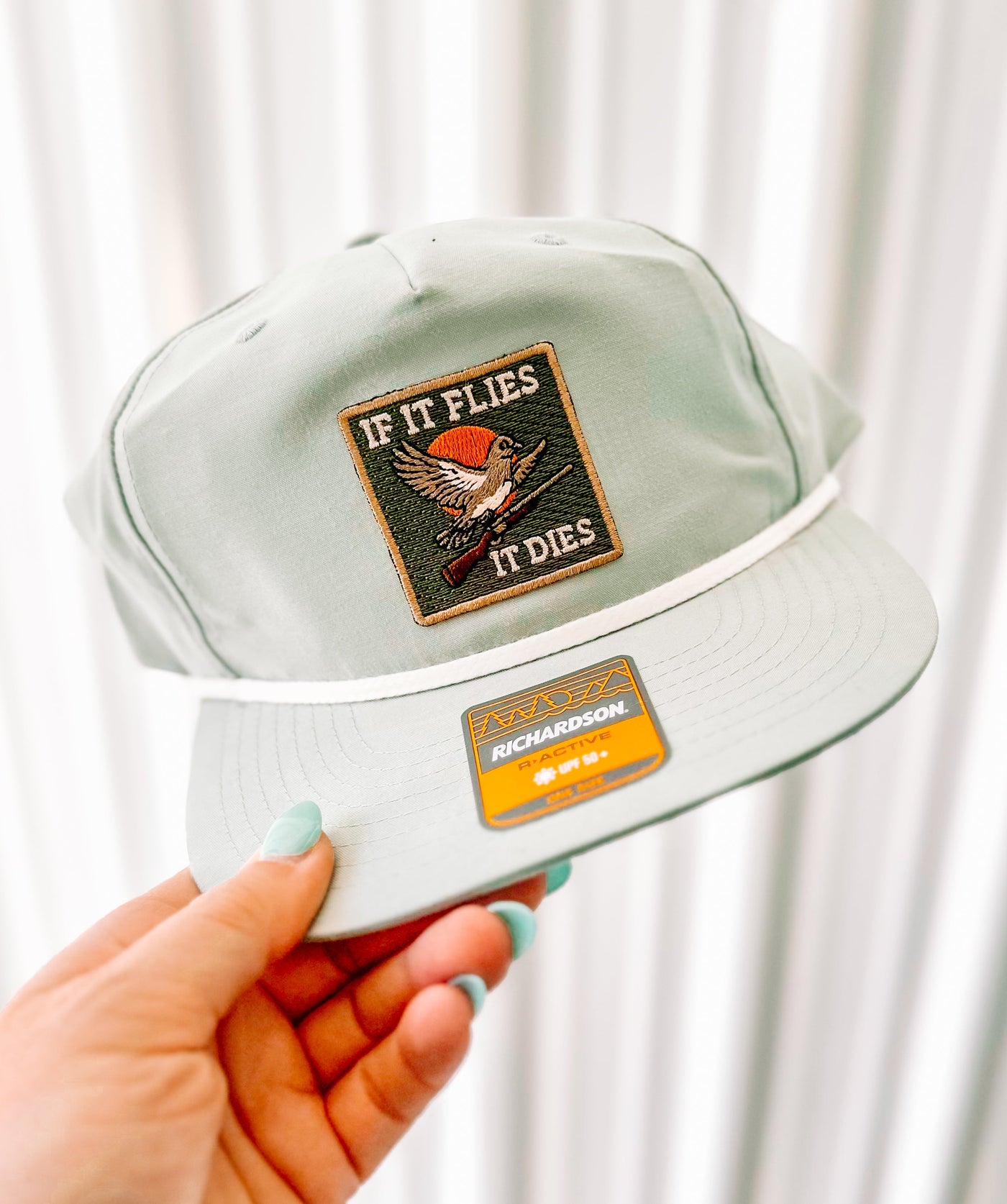 IF IT FLIES, IT DIES HAT: Dove Patch