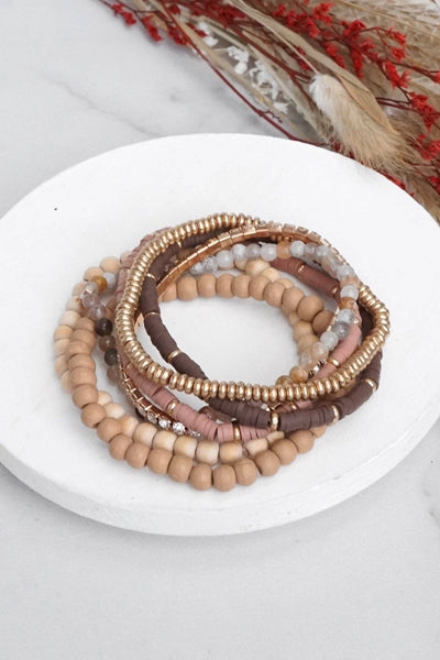 Neutral Tone Beaded Bracelets