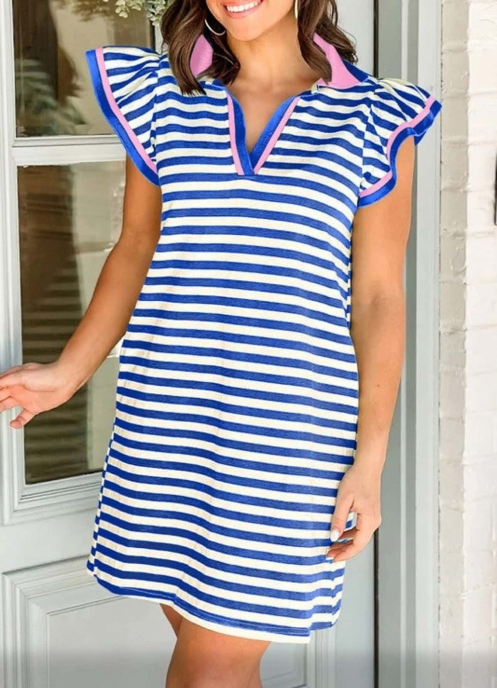 BLUE STRIPED DRESS - Thistle Canyon Co.