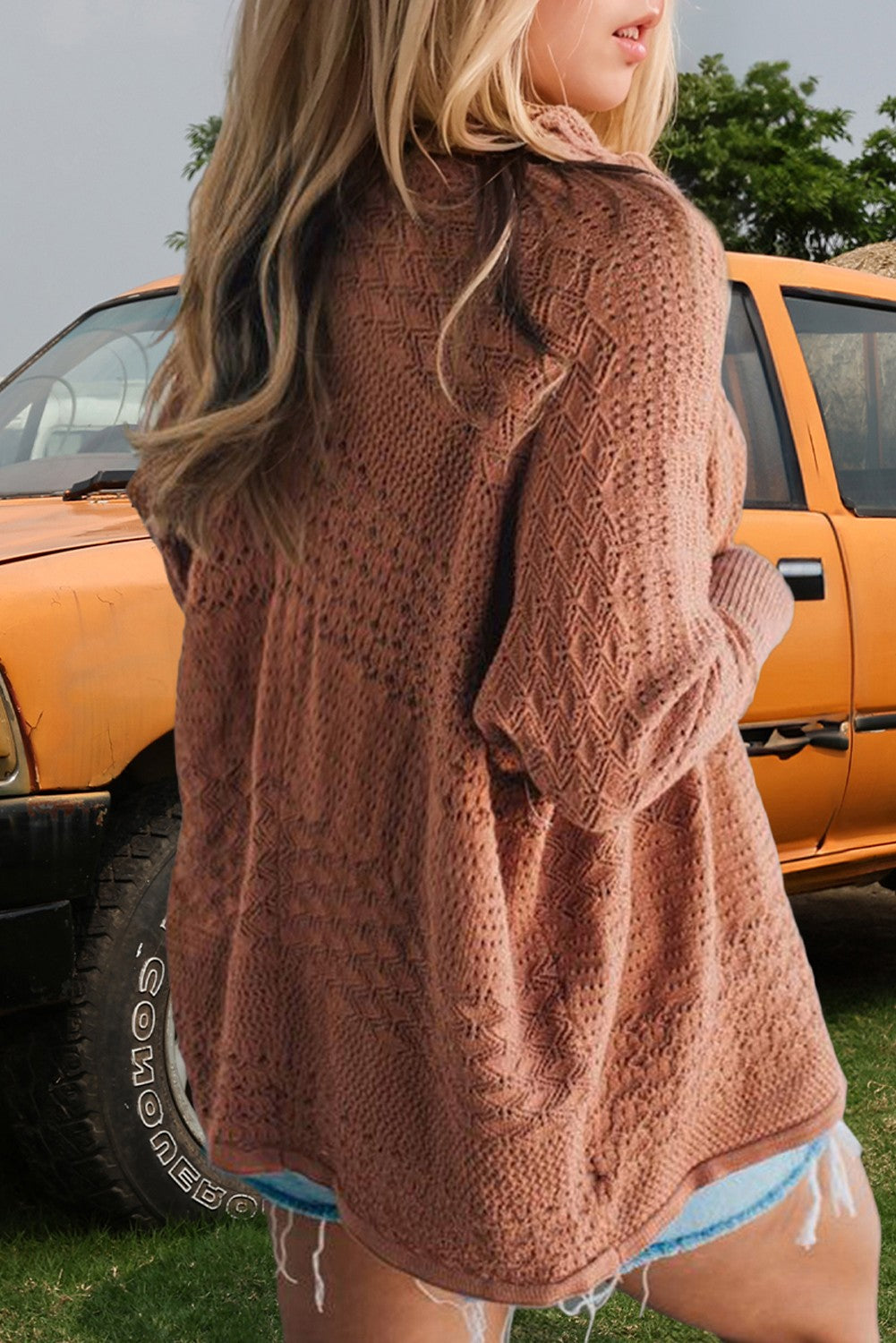 UPTOWN CARDIGAN - Redwood