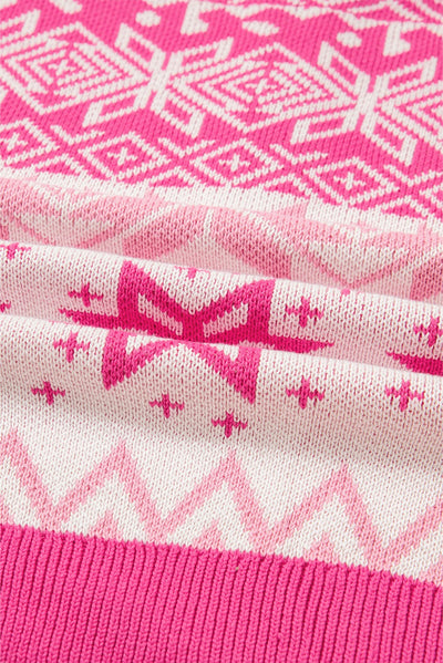 PINK SNOWFLAKE SWEATER