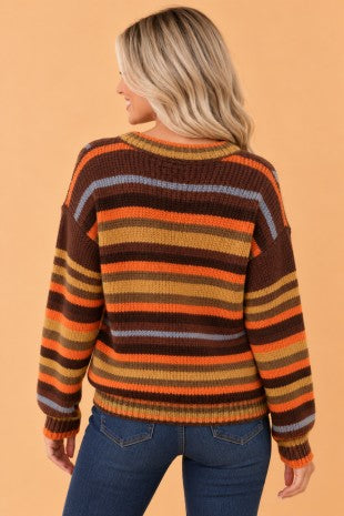AUTUMN GLOW STRIPED SWEATER