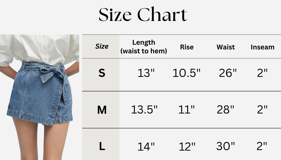 DENIM BOW SKORT - Thistle Canyon Co.