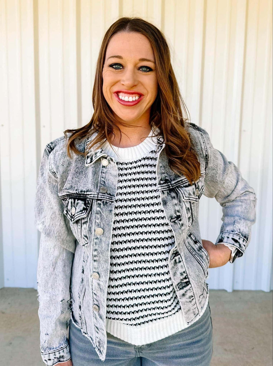 DISTRESSED DENIM JACKET - Thistle Canyon Co.