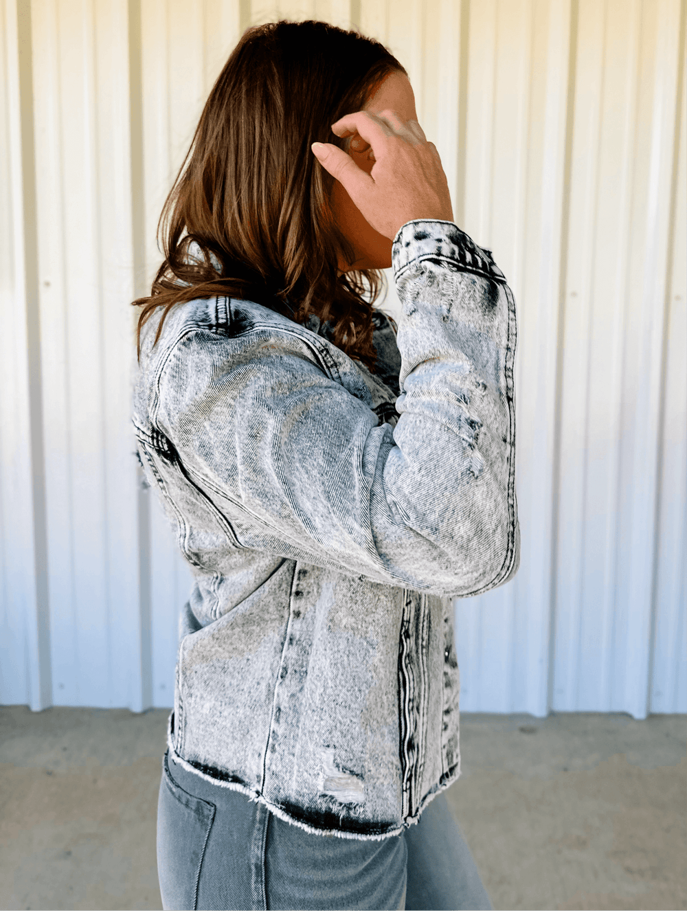 DISTRESSED DENIM JACKET - Thistle Canyon Co.