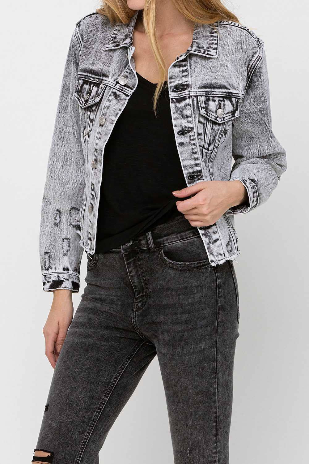 DISTRESSED DENIM JACKET - Thistle Canyon Co.