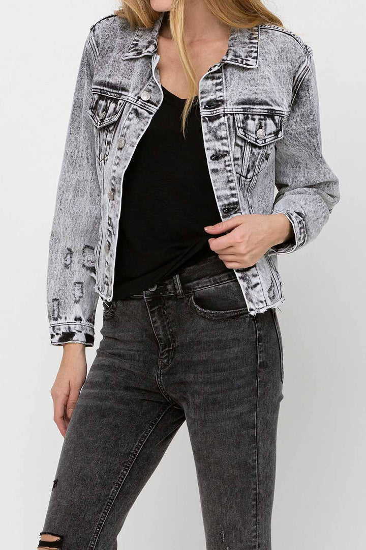 DISTRESSED DENIM JACKET - Thistle Canyon Co.