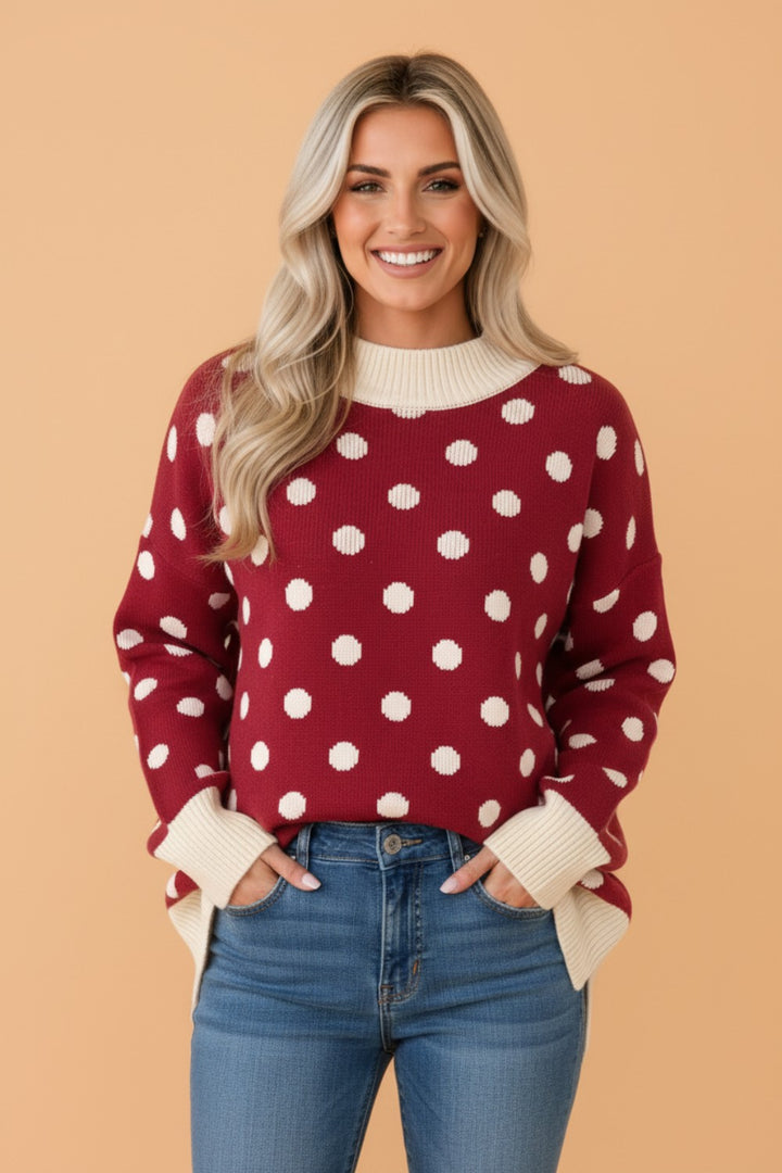 MERRY DOTS TUNIC SWEATER
