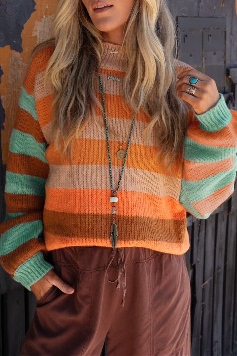 FALL COLORBLOCK SWEATER - Thistle Canyon Co.