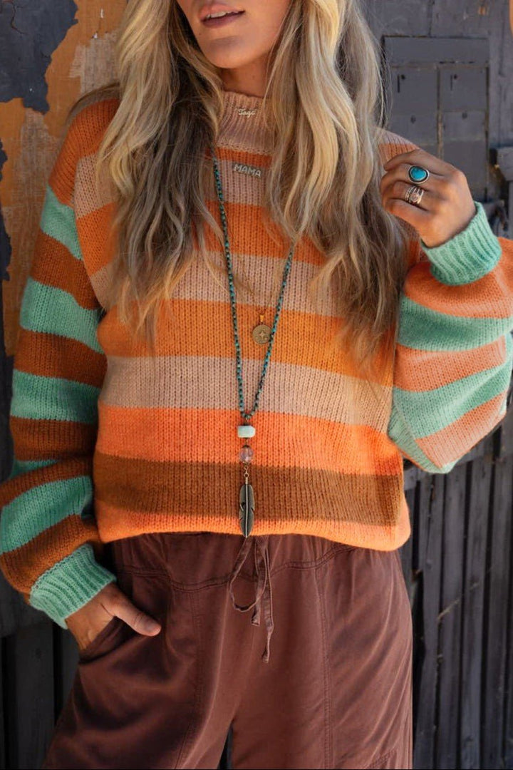 FALL COLORBLOCK SWEATER - Thistle Canyon Co.