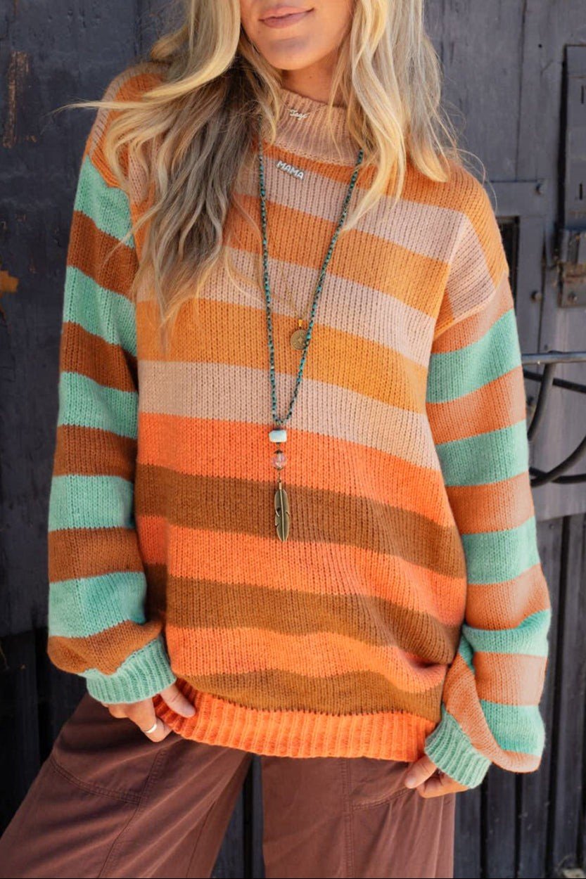 FALL COLORBLOCK SWEATER - Thistle Canyon Co.
