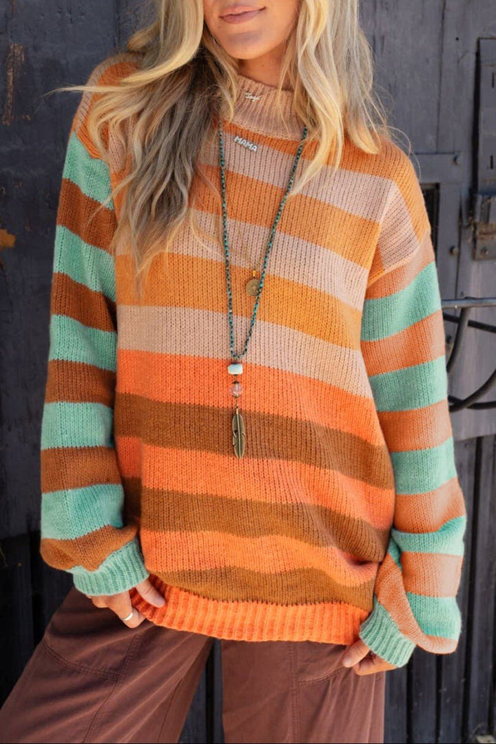 FALL COLORBLOCK SWEATER - Thistle Canyon Co.