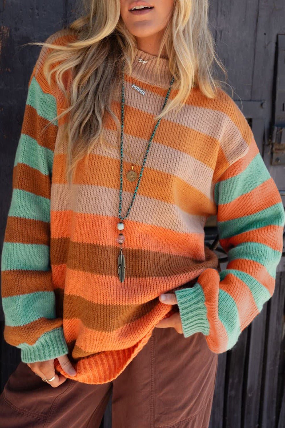 FALL COLORBLOCK SWEATER - Thistle Canyon Co.