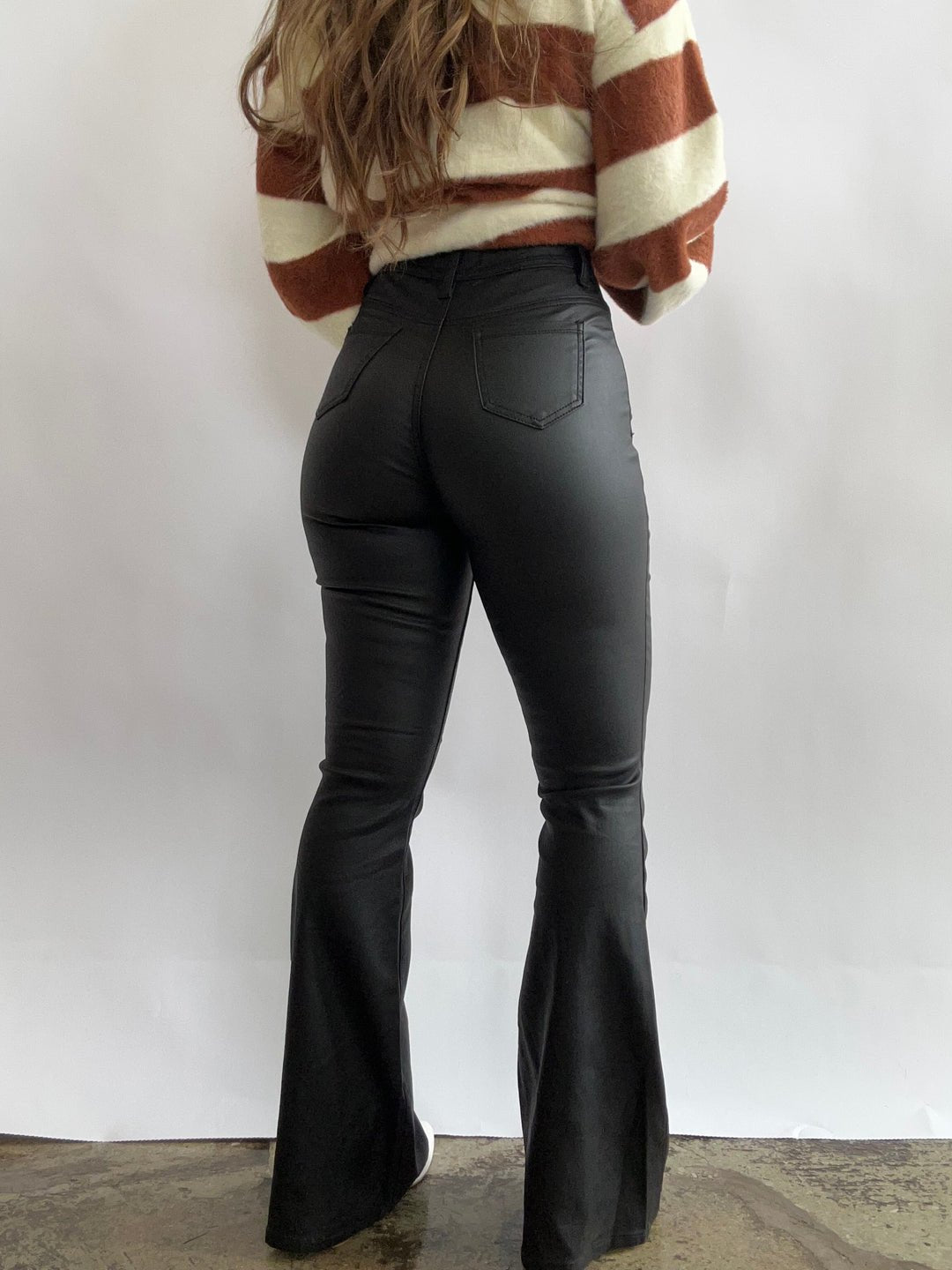 FAUX LEATHER FLARES - Thistle Canyon Co.