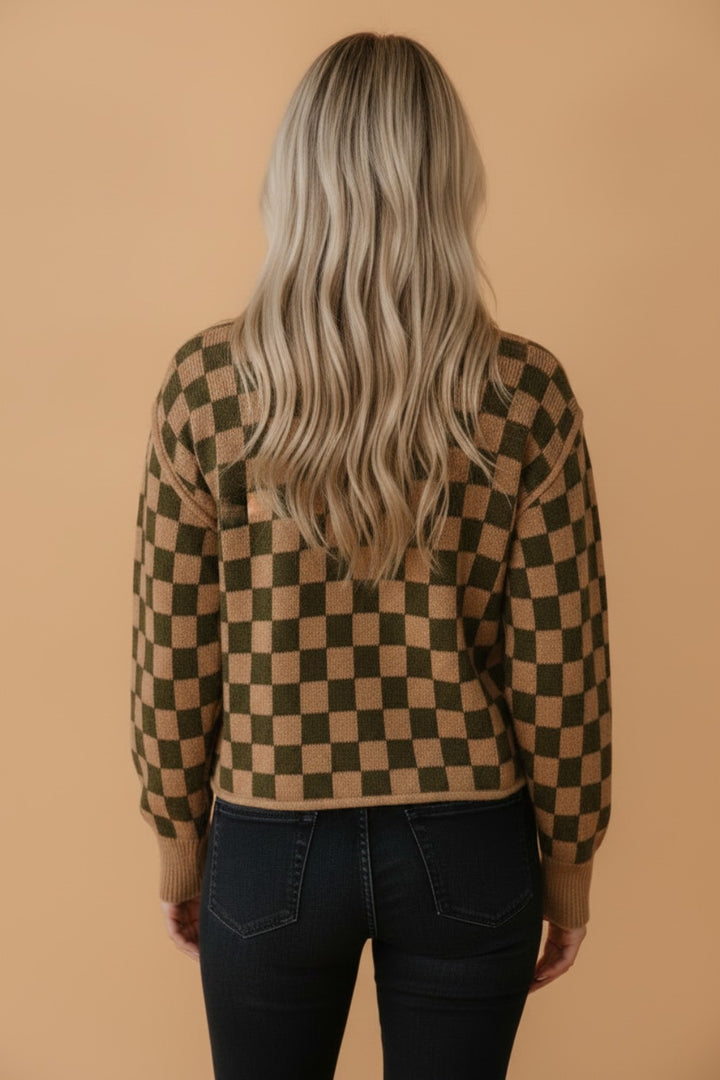 CHECKERED & COZY SWEATER