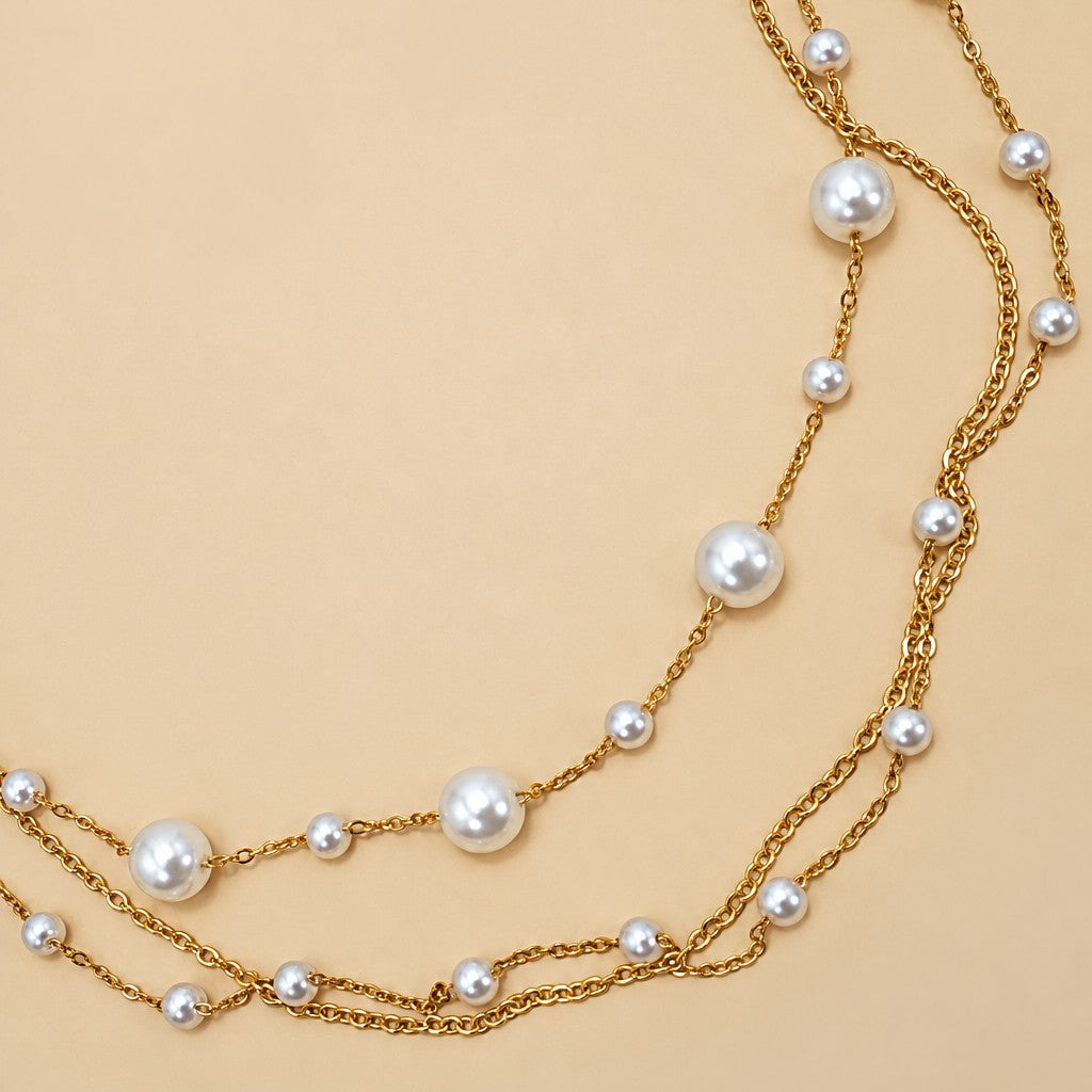 Layered Pearl Necklace