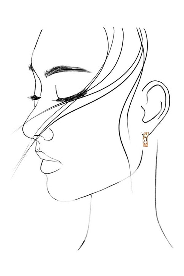 Mini Heart Huggie Hoop Earrings