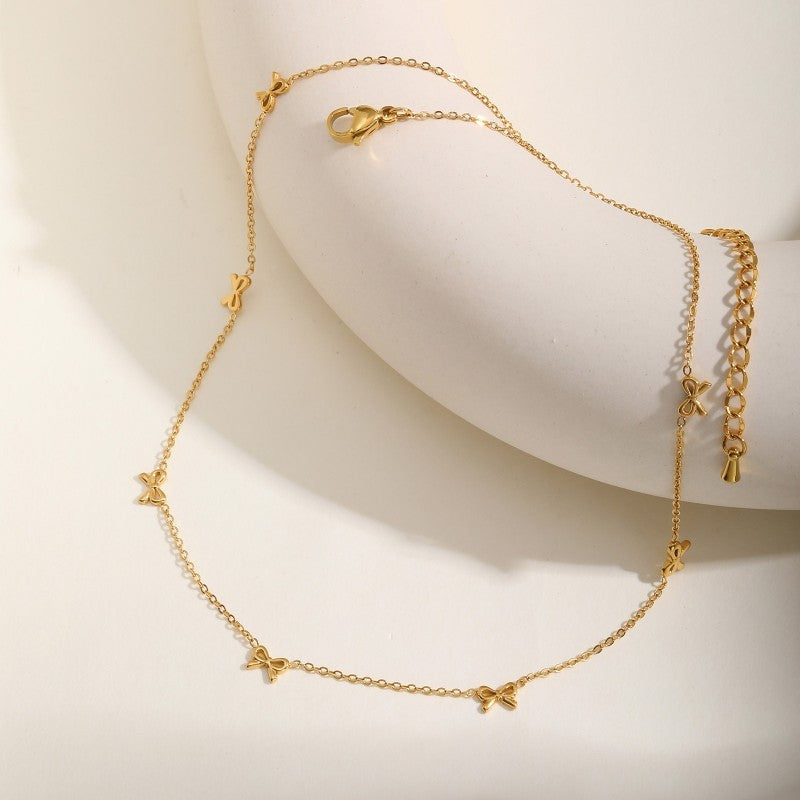 Golden Bow Necklace