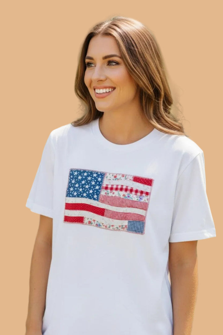 PATCHWORK USA TEE