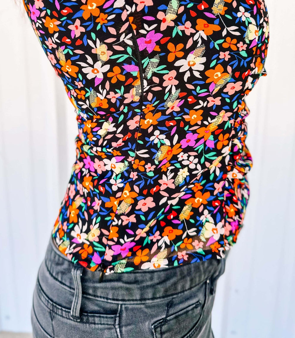 FLORAL FITTED BLOUSE - Thistle Canyon Co.