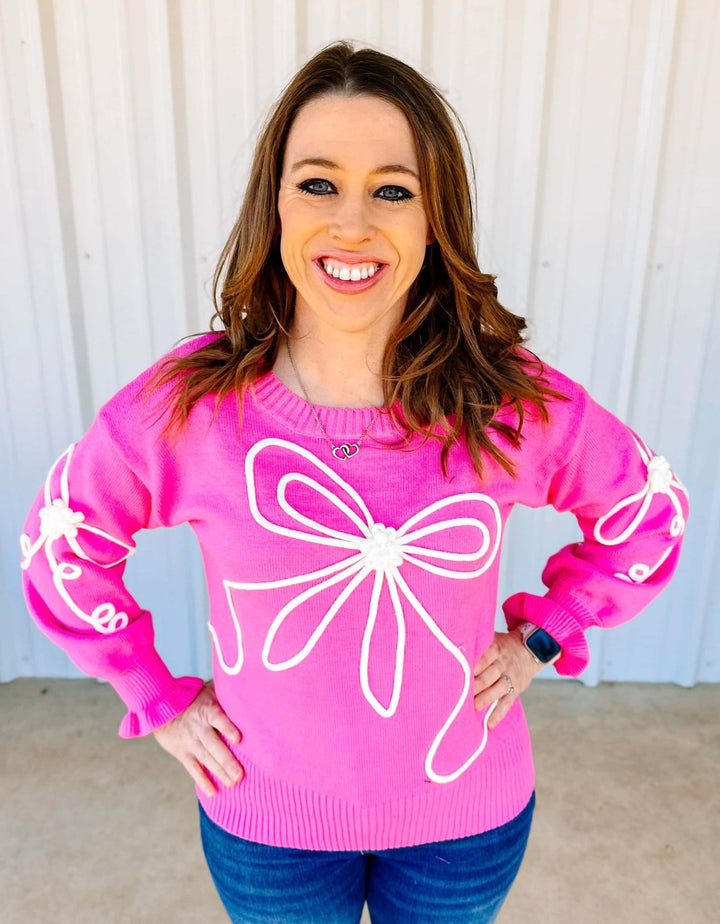 FLOWER BOW SWEATER - Thistle Canyon Co.