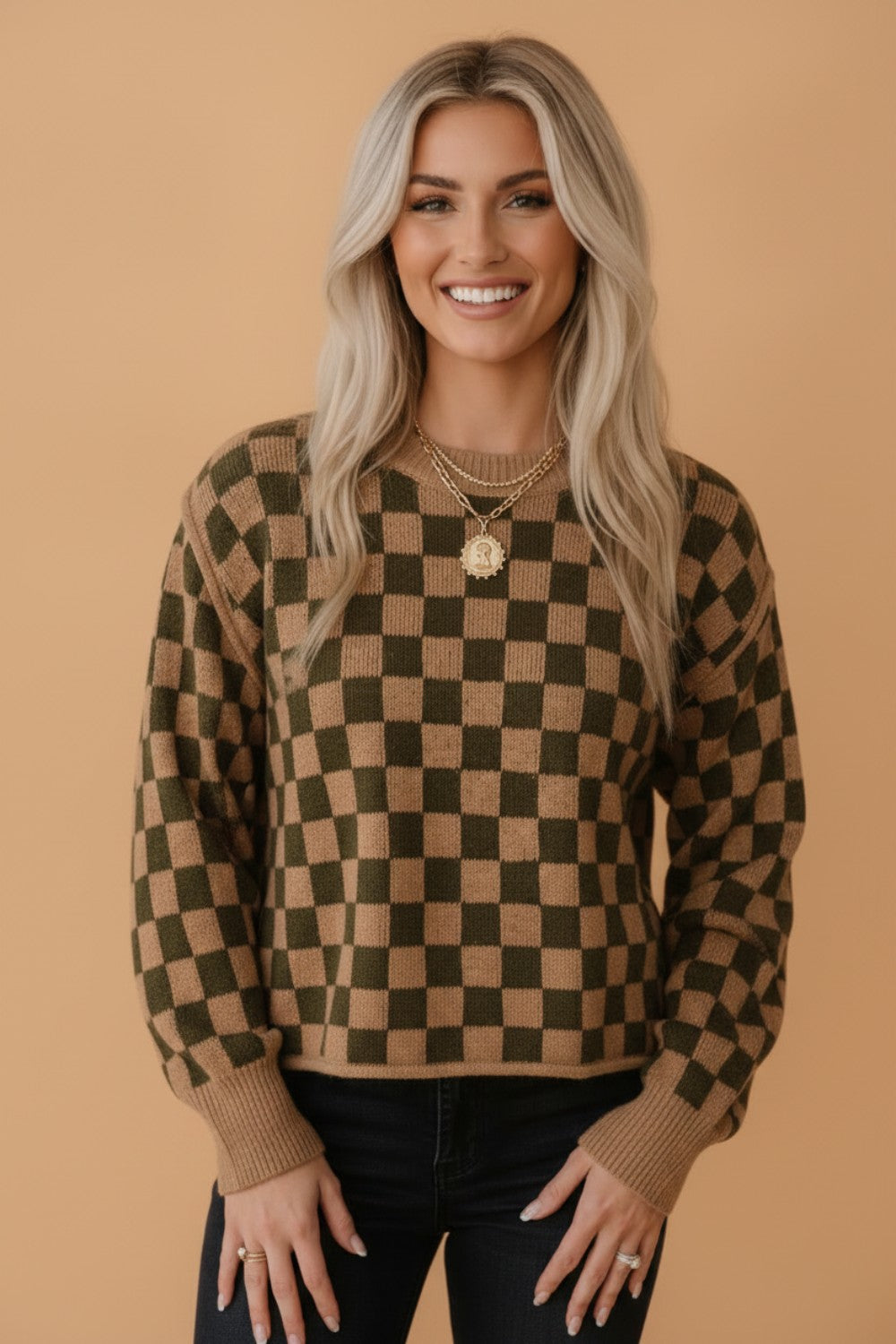CHECKERED & COZY SWEATER