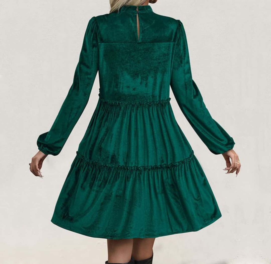 GREEN VELVET DRESS - Thistle Canyon Co.