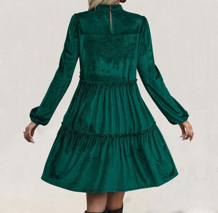 GREEN VELVET DRESS - Thistle Canyon Co.