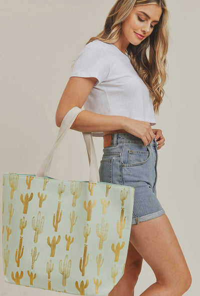 CACTUS BEACH BAG in Mint - Thistle Canyon Co.