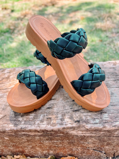 Braided Sandals in Black - Thistle Canyon Co.